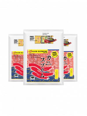 KANI SUPREME CRAB STICKS 500G.(Shoyu + Wasabi) ( 3 packs )