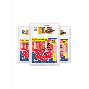 KANI SUPREME CRAB STICKS 500G.(Shoyu + Wasabi) ( 3 packs )